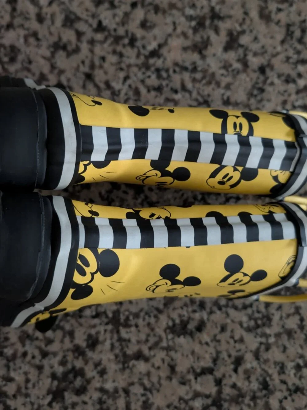 Disney Mickey Mouse Yellow Rain Boots Toddler Size 10